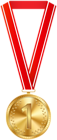 Golden Medal PNG Clip Art Image