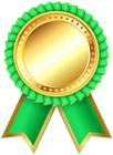 Green Award Rosette PNG Clipar Image