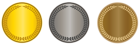 Transparent Gold Silver Bronze Medals PNG Picture
