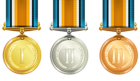 Transparent Medals Set PNG Clipart