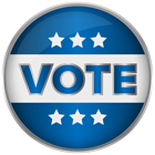 Blue Badge Vote PNG Clip Art Image