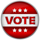 Red Badge Vote PNG Clip Art Image