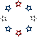 Round Stars Border PNG Clipart