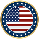 USA Flag Badge PNG Clipart