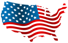 USA Flag Map PNG Clip Art Image