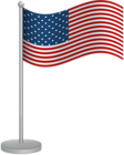 USA Flag Stand PNG Clipart