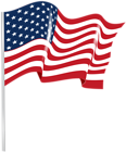 US Waving Flag Transparent PNG Clip Art Image