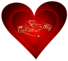 Be My Valentine Heart PNG Clipart Image