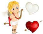 Beautiful Cupid with Hearts PNG Clipart
