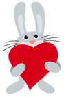 Bunny with Heart PNG Picture
