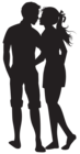 Couple PNG Silhouettes Clip Art Image