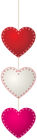 Deco Hearts PNG Clip Art Image
