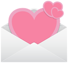 Envelope with Pink Hearts Transparent PNG Clip Art Image