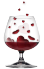 Glass with Hearts PNG Picture Clipat