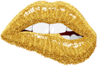 Gold Lips PNG Clip Art Image