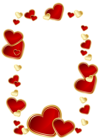 Gold and Red Hearts Decoration PNG Clipart Picture
