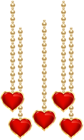 Hanging Decorative Hearts PNG Clip Art