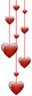 Hanging Hearts PNG Clip Art Image