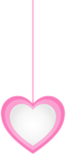 Hanging Pink Heart PNG Clipart