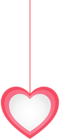 Hanging Red Heart PNG Clipart