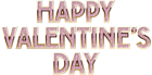 Happy Valentine's Day Deco Text Transparent PNG Image