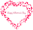 Happy Valentine's Day Decorative Heart Transparent PNG Clip Art Image