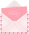 Happy Valentine's Day Envelope PNG Clip Art Image