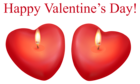 Happy Valentine's Day Heart Candles Transparent PNG Clip Art Image