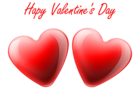 Happy Valentine's Day Hearts Transparent PNG Clip Art Image