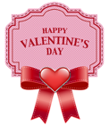 Happy Valentine's Day Label Transparent PNG Clip Art Image