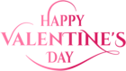 Happy Valentine's Day Pink Text PNG Image
