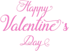 Happy Valentine's Day Pink Text Transparent PNG Image