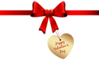 Happy Valentines Day Bow PNG Clipart Image