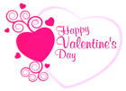 Happy Valentines Pink Heart Decor PNG Picture
