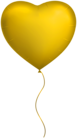 Heart Balloon Yellow PNG Clipart