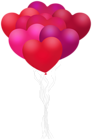 Heart Balloons Bunch Transparent PNG Clipart
