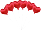Heart Balloons Transparent PNG Clip Art Image