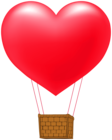 Heart Hot Air Balloon Clip Art Image