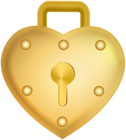 Heart Lock Gold PNG Clipart