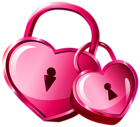 Heart Locks Transparent PNG Clip Art Image