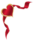 Heart with Baner PNG Picture Clipart