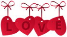 Hearts with Love Decoration PNG Clip Art Image