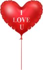 I Love You Heart Balloon PNG Image