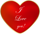 I Love You Heart Clip Art PNG Image