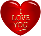 I Love You Heart PNG Clipart Image