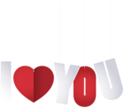 I Love You Text PNG Image