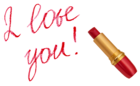 I love You with Lipstick PNG Picture