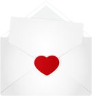 Letter with Heart Clip Art Image