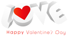 Love Happy Valentine's Day Transparent PNG Clip Art Image