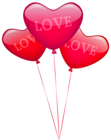 Love Heart Balloons PNG Image